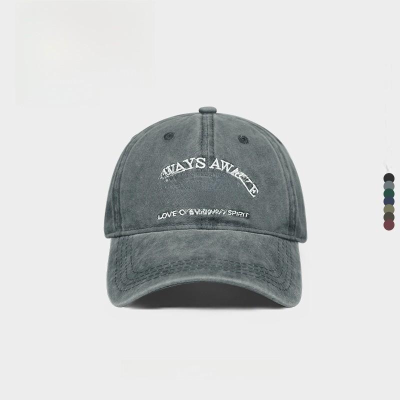 Retro Wash Cotton Baseball Cap With Wide Brim For Sun Protection And Unisex Style