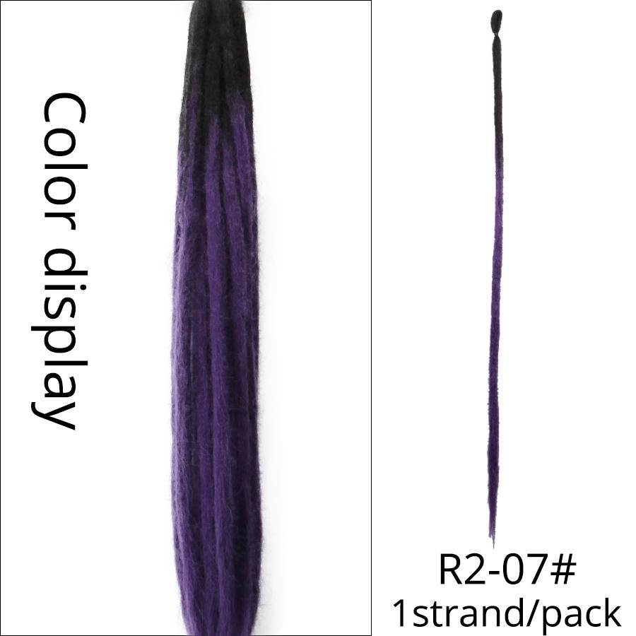 Estensioni Dreadlock fatte a mano al 100% Moda Reggae Capelli 20 pollici Morbidi Dreadlock all'uncinetto Trecce Capelli Ombre Colore 5 Pz / lotto