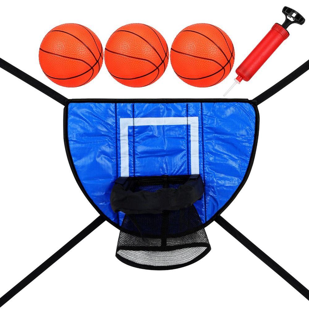 Multipurpose Trampoline Basketball Hoop Kit Foldable Portable Basketball Hoop Toys Indoor Outdoor