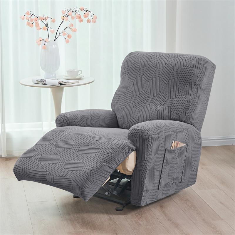 4Pcs/Set Nordic Recliner Sofa Cover Elastic 1 Seater Relax Armchair Cover Anti-Slip Single Couch Slipcover For Office Home Decor