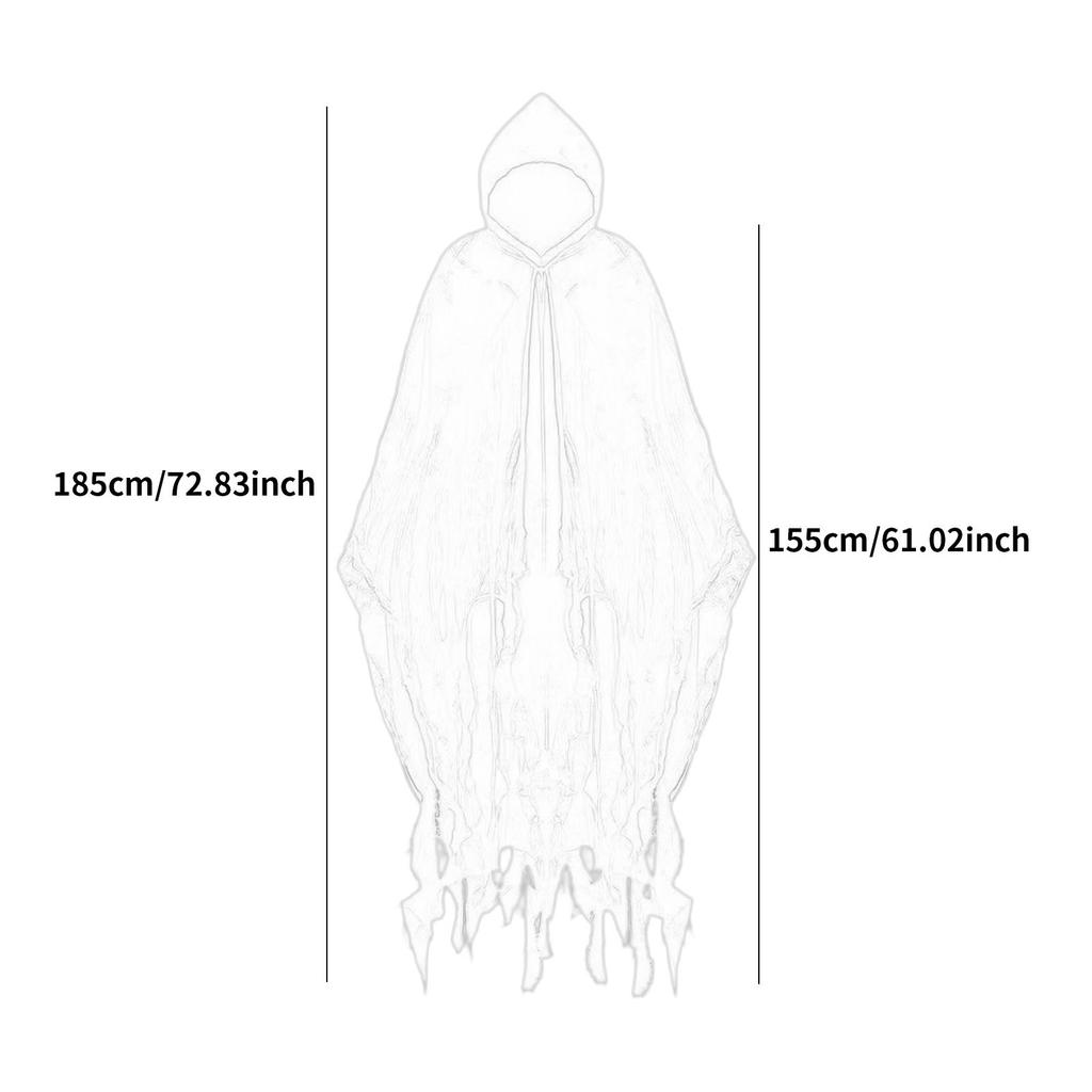 Halloween Robe Cloak Cosplay Costume Vampire Reaper Cosplay Cape Wizard Cloak for Escape Room Theme Party Adult Unisex Man Women