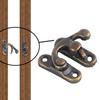 Bronze Mini Swing Arm Clasp for Latch Vintage Style Right Toggle Hasp Hook Metal Catch Curved Buckle for Jewelry Box Too