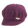 Women's Fashionable Knitted Pumpkin Beret for Autumn/Winter - Thick, Velvet-Lined, Short Brim Style