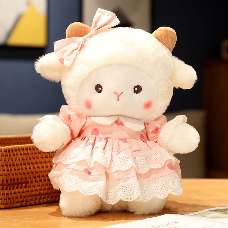 Internet Celebrity Poker Kleine Schafe Plüsch Spielzeug Puppe Heilung Bär Puppe Mädchen Schlaf Kissen Puppe Geschenk Nette