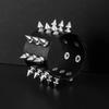 Punk Exaggerated Bracelets with Pointed Nails and Rivets Three Rows of PU Leather Bracelet Bar Accessories Women's Bracelets