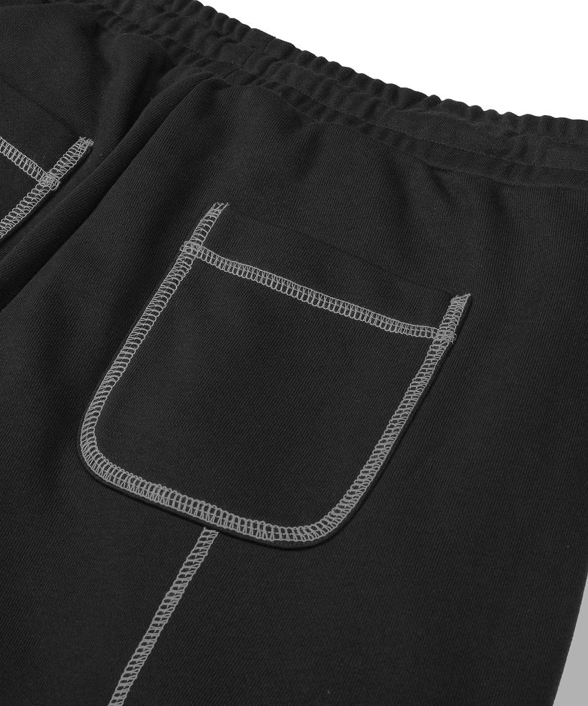 DRIX Overlock Stitch Sweat Wide Pants_Black