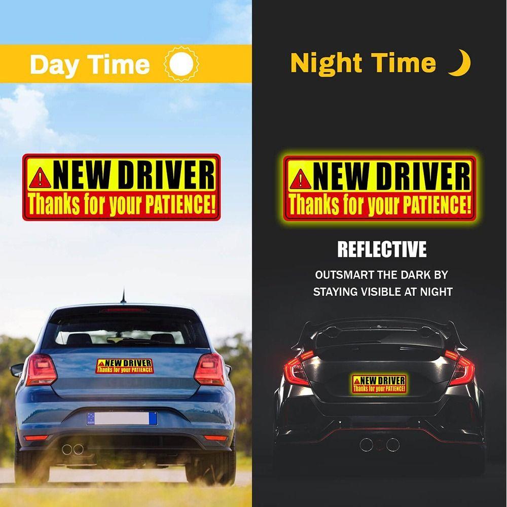 Reflective Student Driver Magnets Stickers Student Driver Driver Bumper Magnets Driving School Car