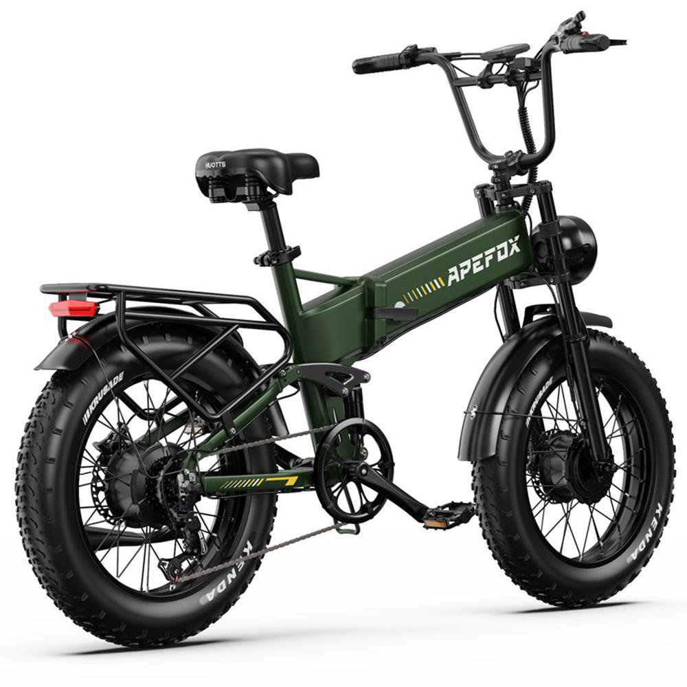 Skladací elektrický bicykel Apefox Rh20 2x 750W Motor 20"x4.0" Pneumatika 7-rýchlostný Terénny Elektrický Bicykel pre Dospelých 48V 22.5Ah Dvojité Hydraulické Kotúčové Brzdy
