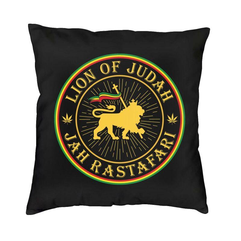Lion Of Judah Rasta Jamaican Reggae Cushion Cover 45x45cm Home Decor Printing Throw Pillow for Living Room Doublesided 30x30cm 12x12in