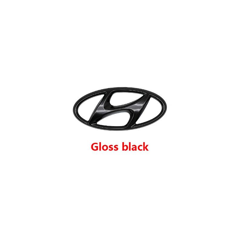 ABS Hyundai Car Logo For Tucson I40 ix25 ix35 Emblem Accent Elantra Santa fe Sonata Front Grille Decoration Sticker Accessories R6