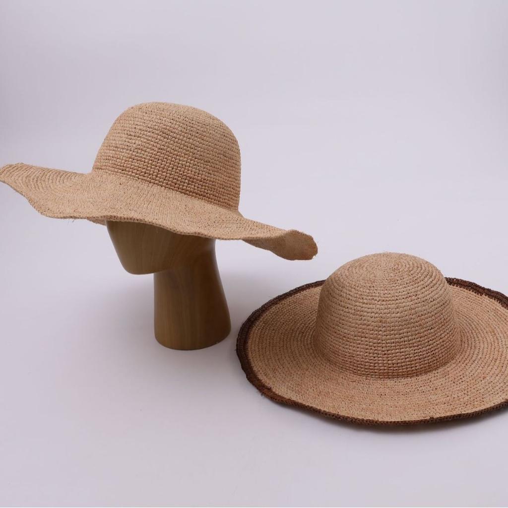 Spring and Summer New Hand-woven Raffia Jazz Hat Foldable Outdoor Leisure Travel Sun Protection Beach Straw Hat