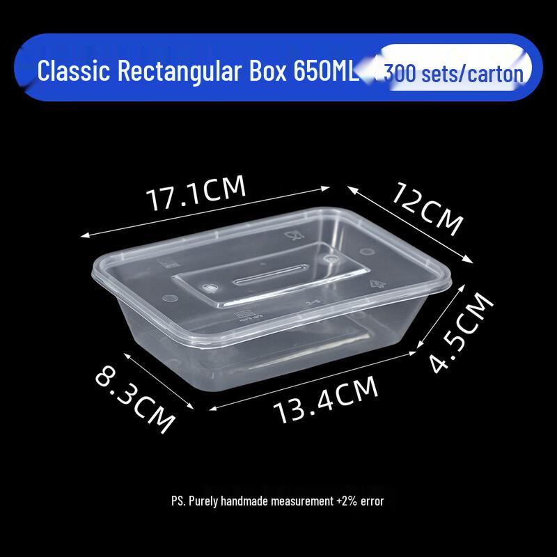 Transparent PP Disposable Food Containers with Lids