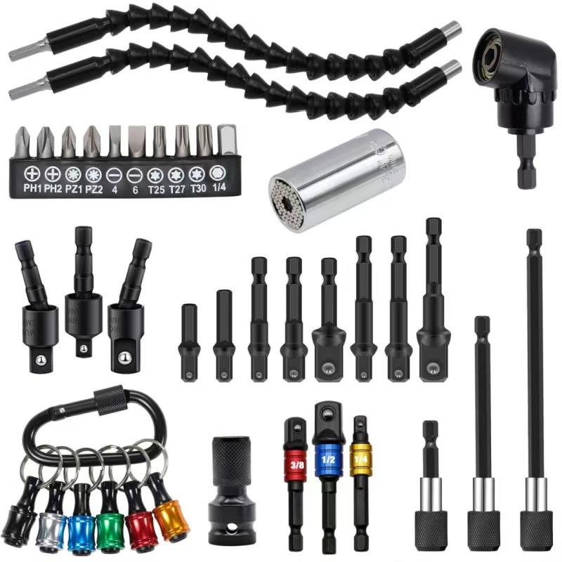 105° Screwdriver Bit & 360° Universal Joint Extension Rod with Colored Steel Ball Joint