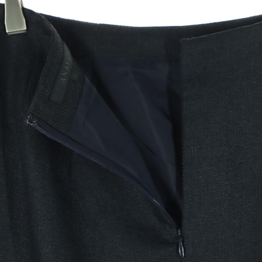 ANAYI Made In Japan Midi Length Tight Skirt 38 Navy Women Used