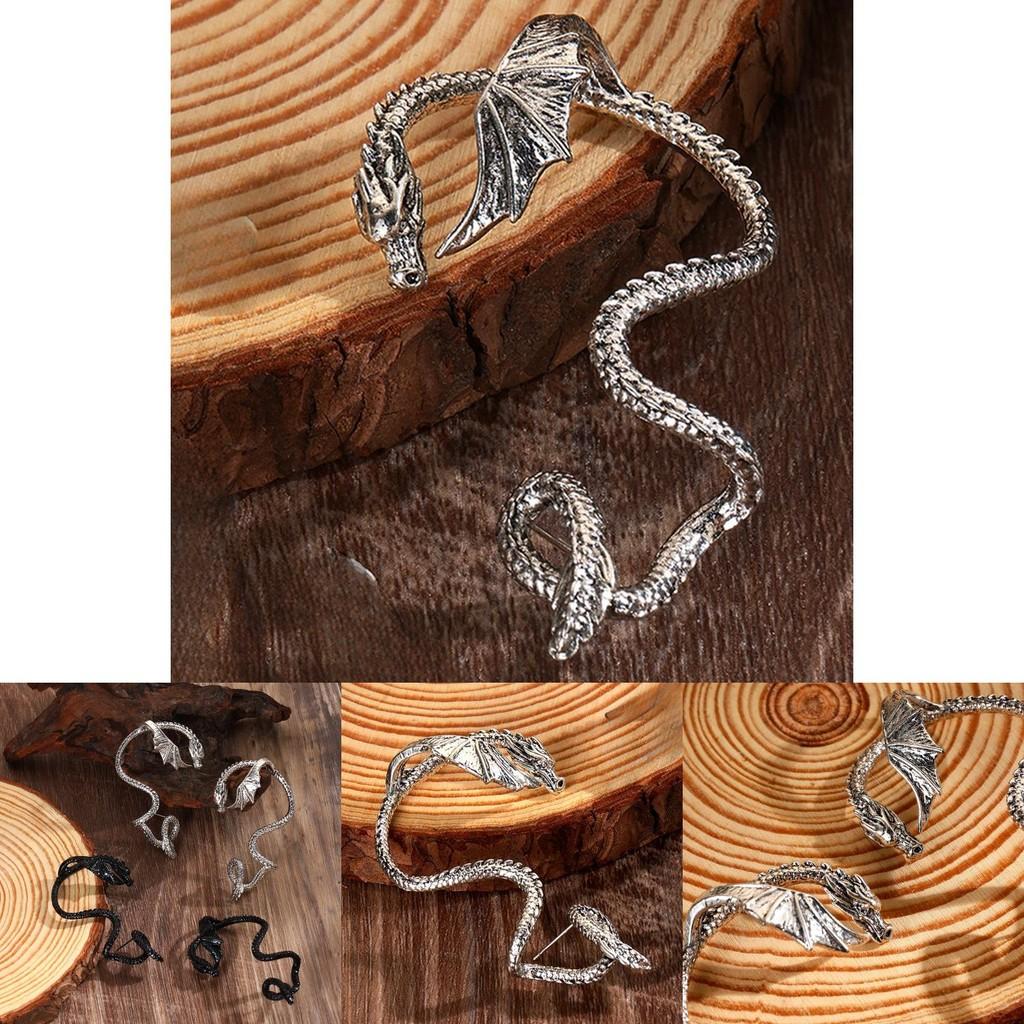 Punk Dragon Animal Alloy Wrap Cuff Earrings For Women Party Accessories