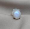 Rainbow Moonstone Ring: 925 Sterling Silver, Handmade Boho Jewelry