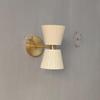 Paar Messing Diabolo Wandleuchten 1950er Jahre Mid-Century Italienische Stilnovo Wandleuchte