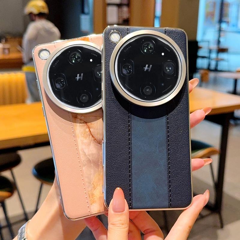 Luxury Ultra Thin Color Block Leather Case for OPPO Find X9 Ultra X8 Pro Electroplating Soft PU Cover For FindX9 Ultra Shell