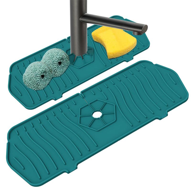 Buy Kitchen Faucet Splash Pad Silicone Faucet Drain Pad Dish Drying