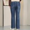 Plus Size Women's New Fall Stretch High Waisted Slit Skinny Flared Jeans