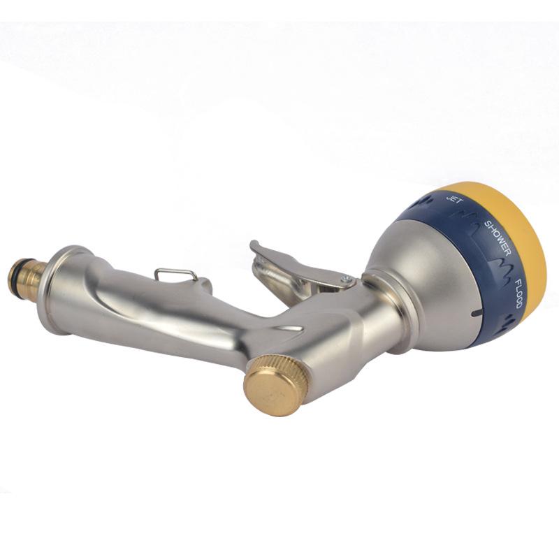Multi-Purpose High-Pressure Water Gun: 8-Function Pure Copper Nozzle for Car Wash & Garden Watering.