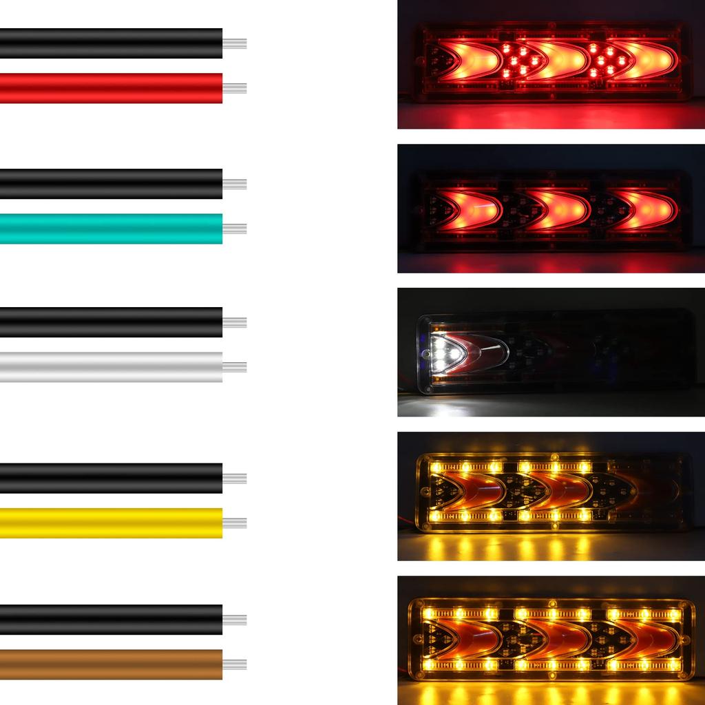 Biqing 2 STÜCKE LED Anhänger Brems- Stopp LKW Rücklauf Blinker Rückleuchten für LKW Anhänger Traktor LKW Kastenwagen Leuchten, Lichter,