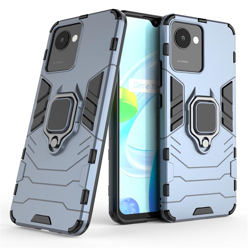 For Cover Realme C30 Case For OPPO Realme C30 Capas Shockproof New PC Holder Ring Stand Magnetic Case For Realme C 30 C30 Fundas