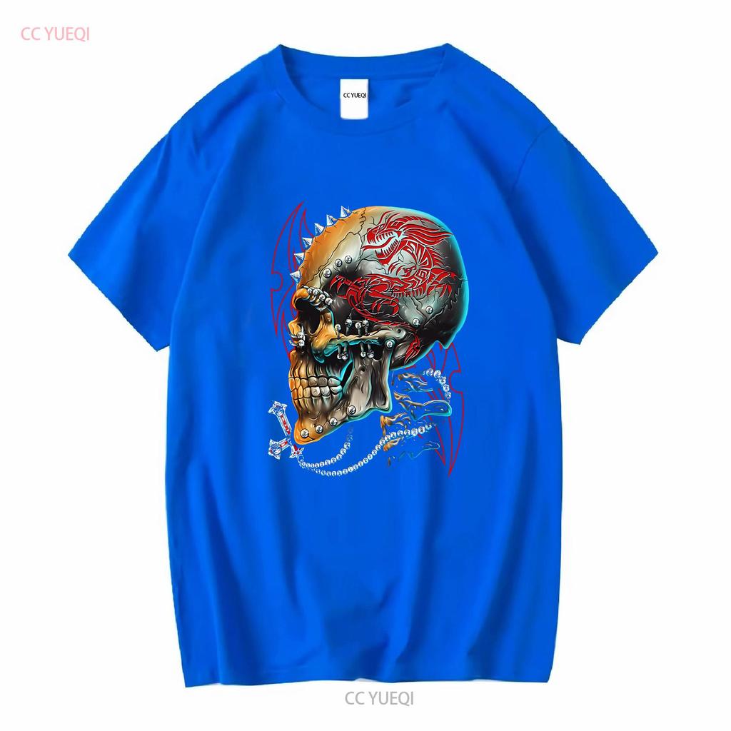 T shirt 3D Rock Chang Original Antichrist Skull Glow in the Dark  vintage Washed Casual Unisex Comfortable homme