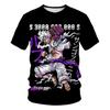 3D Printed Anime Luffy Short Sleeve T-shirt for Boys