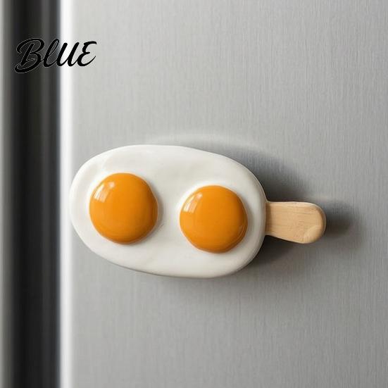 Egg Design Magnet Kitchen Decoration Magnet 3D Resin Simulated Refrigerator Decorative Fridge Memo Notes Photo Holder for Home Office