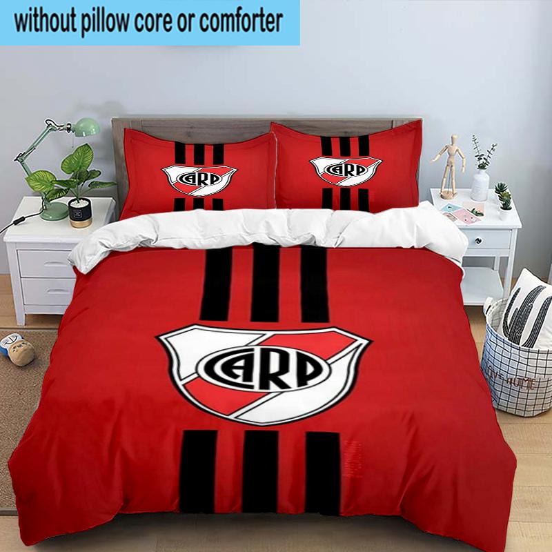 River Plate Emblem 3PCS Bedding Set 2D Printing (Includes 1 Duvet Cover + 2 Pillowcases Coreless), Bedroom decor,Fan gift