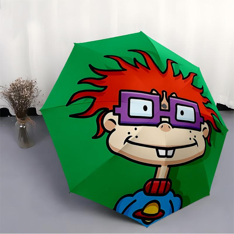 1pc Rugrats Auto Personality Personality Cute Umbrella 8-Bone Design Compact Gear for Outdoor Travel, Perfect Helloween Chrismas Gift for Friends or F