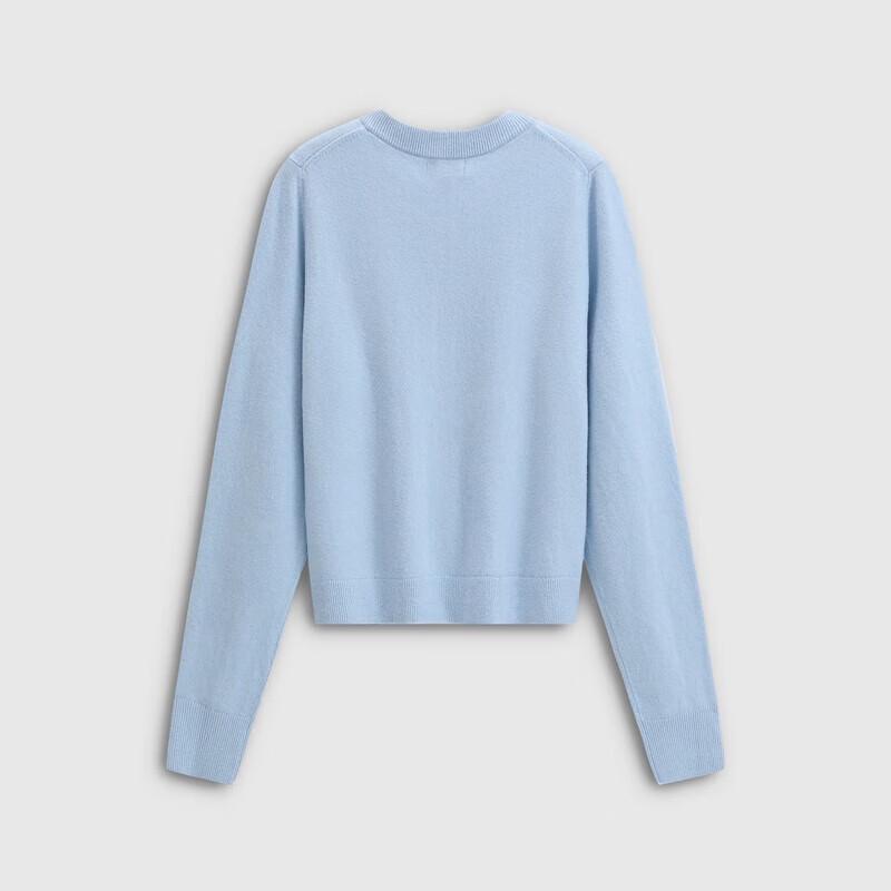 Gap Women's 2025 Fall Embroidered Logo Fitted Round Neck Soft Knit Cardigan