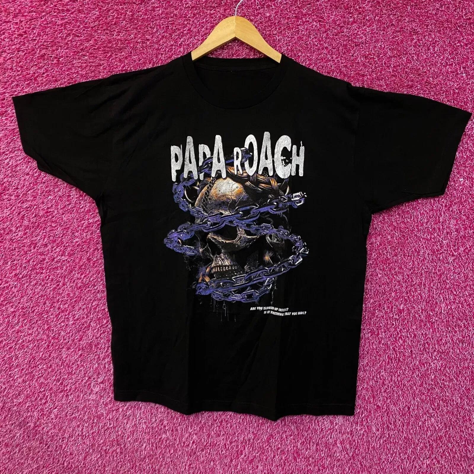 

Papa Roach Rock Nu Metal Distressed Tshirt size extra large S