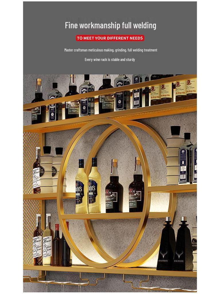 Nordic Metal Wall-Mounted Wine Rack & Glass Holder