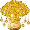 JINGRUIXIANG Yellow Crystal Money Tree Ornament