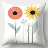 4Pcs Modern Floral Throw Pillow Covers Set, 17.7"X17.7" - Vibrant Single-Sided Print, Zippered Polyester Cushion Cases For Sofa