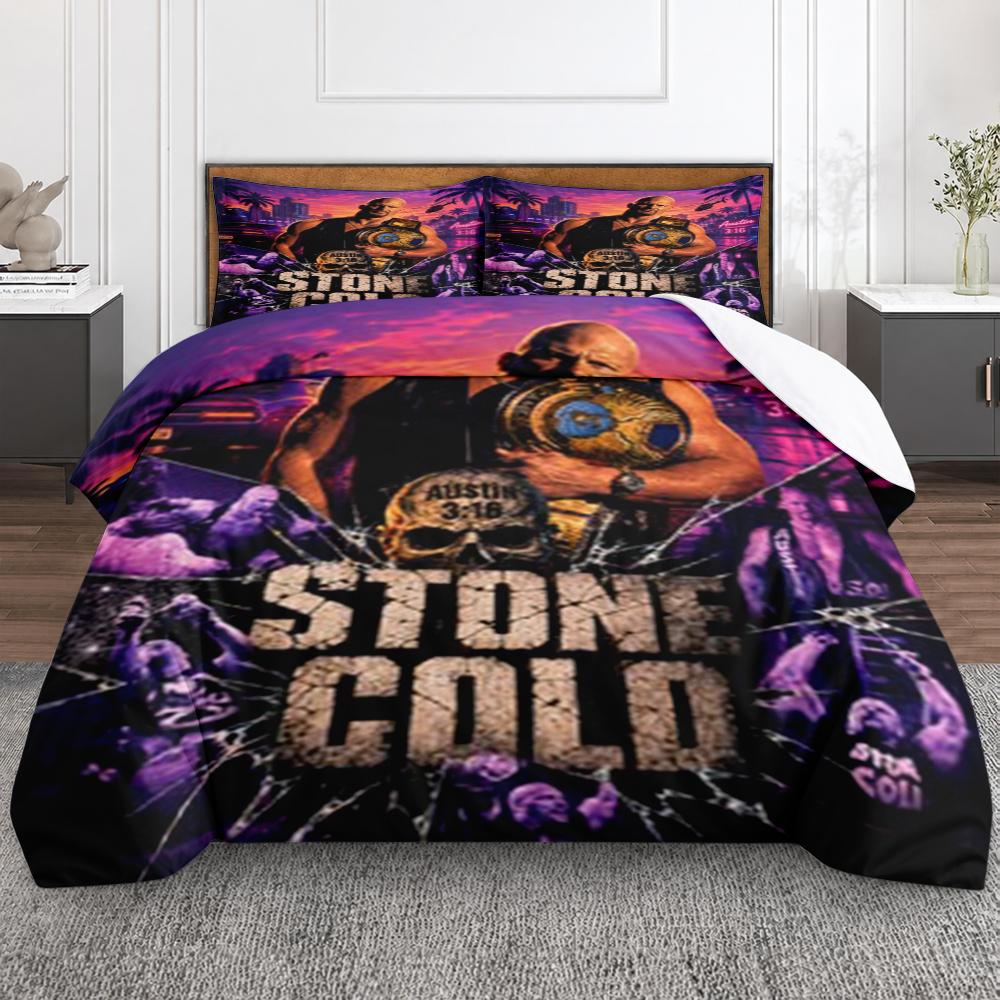 "Samurai Warrior with Fire and Water Art Bedding Set (1 duvet cover, 2 pillowcases, duvet not included)"