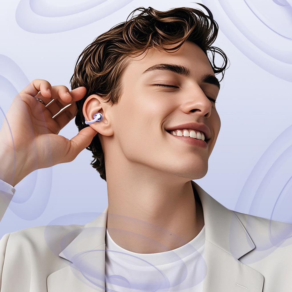 Wireless Bluetooth Translation Headset Ear Clip Type Ultra Long Life Conduction Sports Noise Reduction Bluetooth 5.4 Charging Type-C IPX5 Waterproof