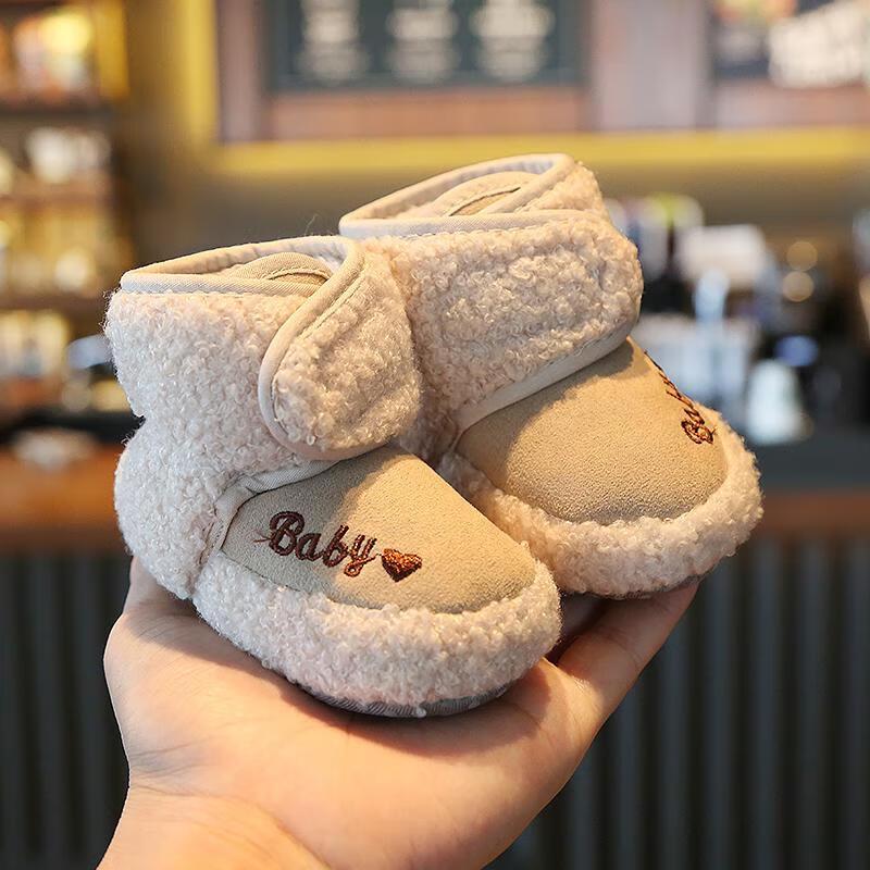 Winter Velvet Baby Shoes - Non-Slip, Soft Sole, Cotton Prewalker for Boys & Girls