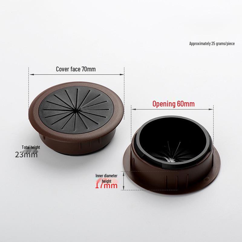 Round Desktop Cable Organizer & Decoration Ring – Cable Hole Cover & Wiring Outlet Seal