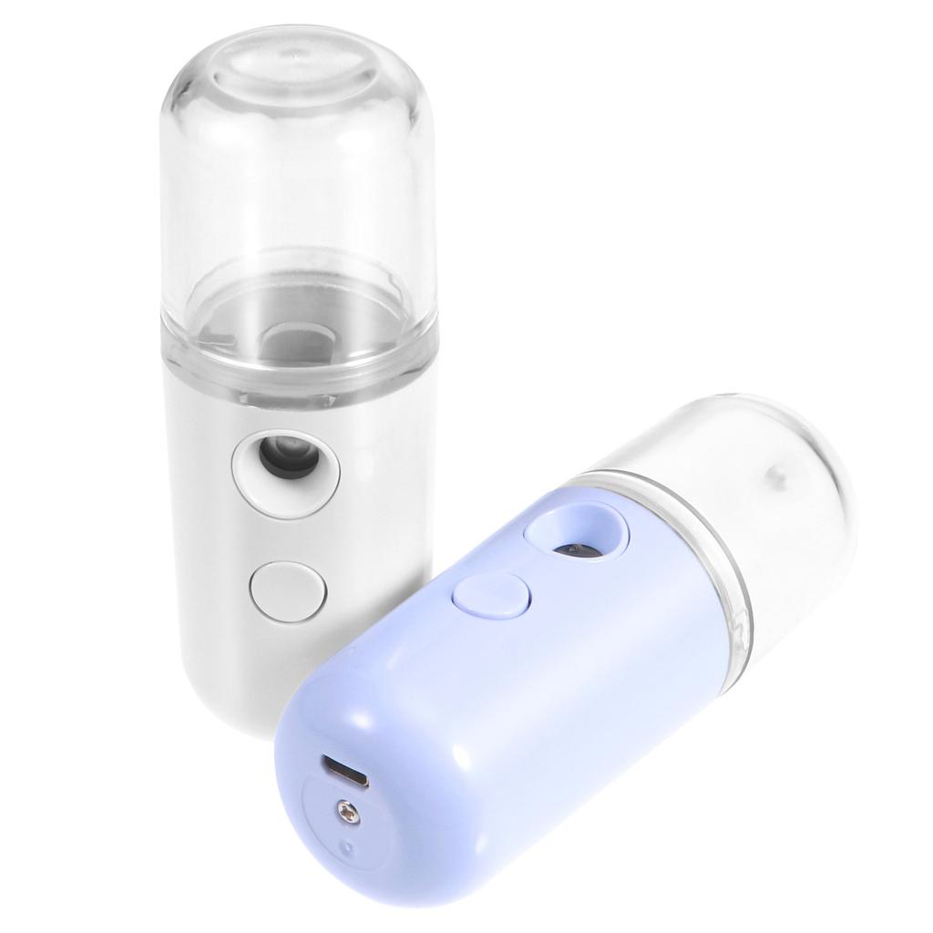 2Pcs USB Charging Facial Mister Portable Nano Mist Spray Humidifier Beauty Spray for Salon Spa Yoga