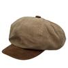Color Matching Corduroy Octagonal Hat Women'S Autumn Retro Face Small Cloud Beret Versatile Painter Hat