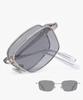 Likkeullou Rc Stainless Steel Amon F Folder Sunglasses Gray