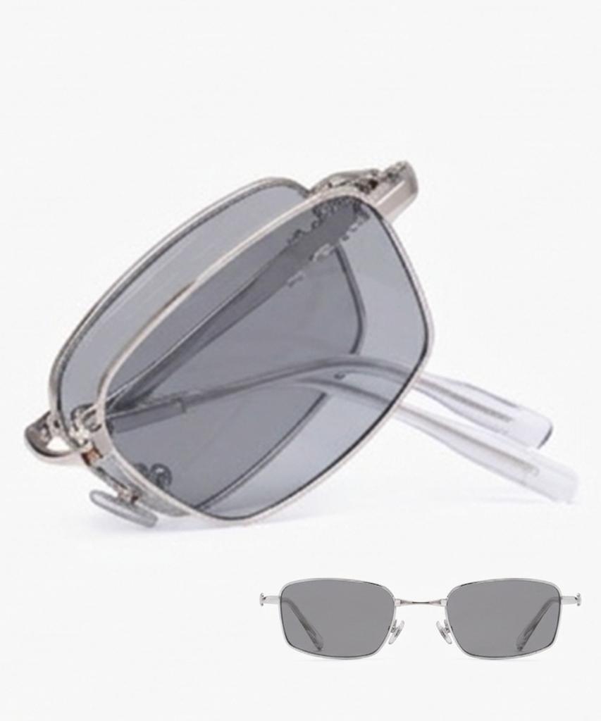 Likkeullou Rc Stainless Steel Amon F Folder Sunglasses Gray