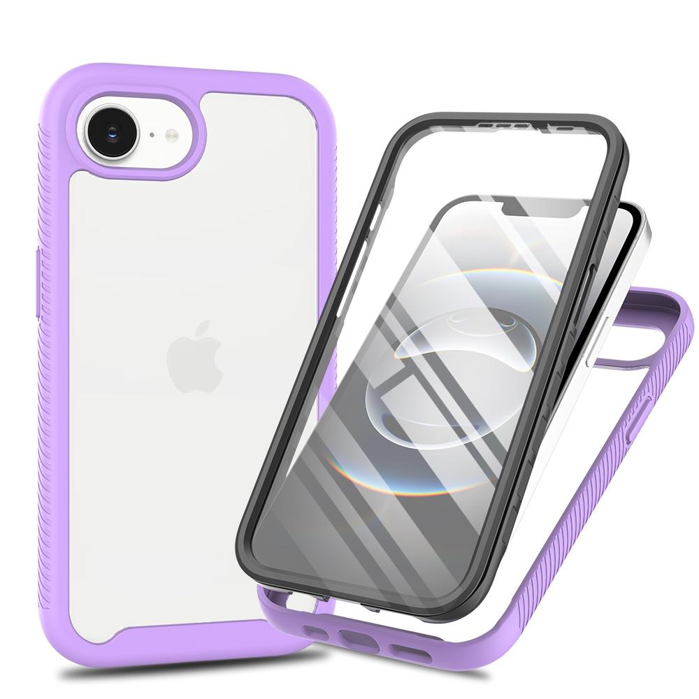 

3В1 Повноцінний міцний захисний чохол-захисник для IPhone 16e Чохли OtterBox Коробка Захисна плівка для екрана Міцний ударостійкий силіконовий чохол iPhone 16e фіолетовий