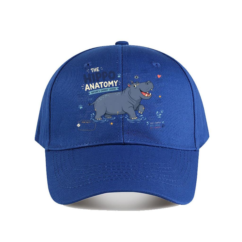 Funny Hippo Anatomy Cartoon Diagram Baseball Cap Fashion Outdoor Sports Sunhat Unisex Snapback Cap Womens