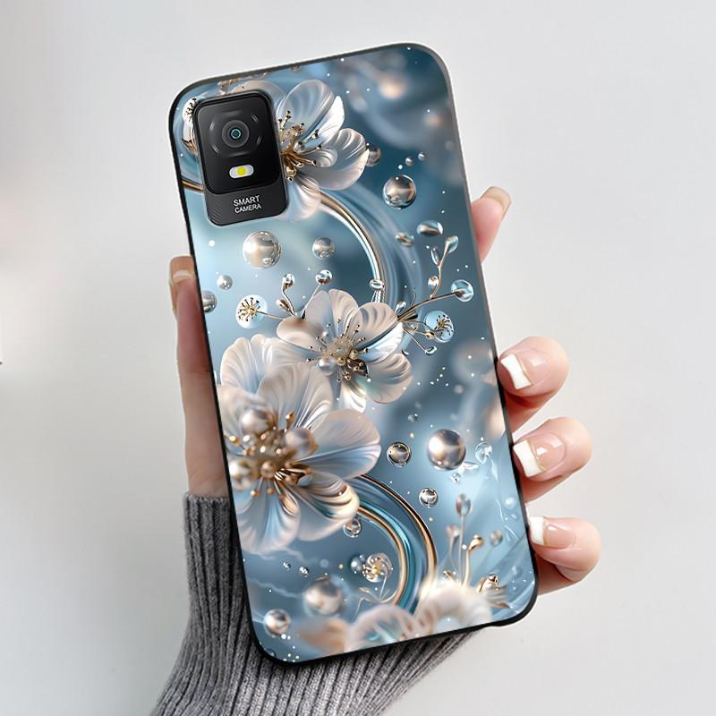 For TCL 403 405 406 406s 408 Case Luxury Fashion Butterfly Flowers Soft Silicone TPU Phone Casing For TCL T506D Protective Cover