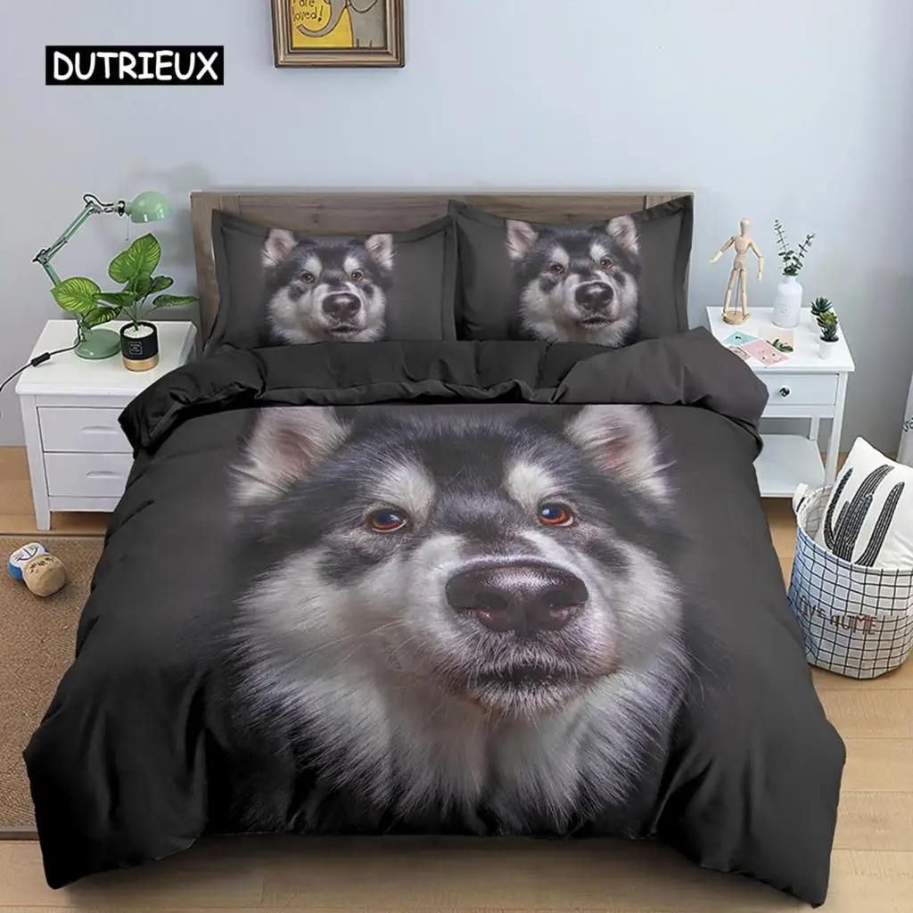 Set Biancheria da Letto per Bassotto Cane Cartone Animato Carino Colorato Copripiumino Cucciolo Coperta Trapuntata in Poliestere Decorazioni Camera da Letto Cane Animale Regina King