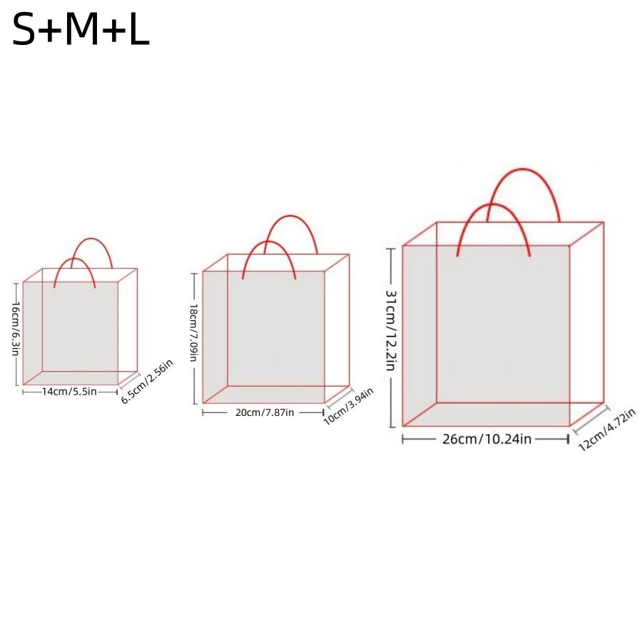 3pcs gift packaging bags retro navy paper bags fashionable business handbags clothing stores jewelry stores gift bags